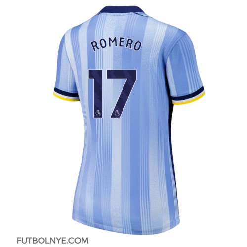 Camiseta Tottenham Hotspur Cristian Romero #17 Visitante Equipación para mujer 2024-25 manga corta